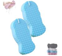 Spirittion Magic Super Soft Exfoliating Bathsponge, Lilyrhyme Super Soft Exfoliating Bath Sponge, Spirittion Magic Exfoliating Bath Sponge, Skin Friendly and Reusable for Adults Children (Blue)