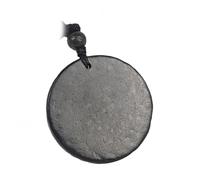 Spiritual crystals wand jewelry circle shaped black shungite metatron's cube pendants for (None), 35 * 35 * 3.5mm