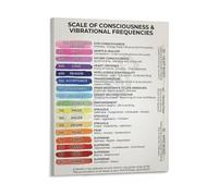 Spiritual Development Chart Metal Sign Consciousness and Vibration Frequency Map for Holistic Meditation Space Decor 8 X 12 in