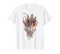 Spirituel Loup Attrape-Rêves Plume Mystique Boho T-Shirt