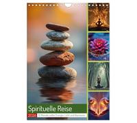 Spirituelle Reise (Wandkalender 2026 DIN A4 hoch), CALVENDO Monatskalender: Mit eindrucksvollen Motiven rund um Yoga, Meditation, Natur und ... Monat für Monat Inspiration und Achtsamkeit.