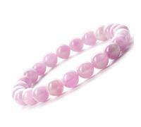 Spirituellementbien Bracelet pierre perles véritable de 8 mm AA + fleur de vie. Un véritable bijoux naturelle - idée cadeau de noel original lithotherapie (Kunzite)