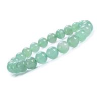 Spirituellementbien Bracelet pierre perles véritable de 8 mm AA + fleur de vie. Un véritable bijoux naturelle - idée cadeau de noel original lithotherapie (Aventurine)