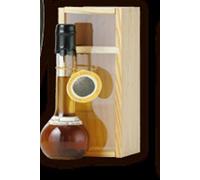 spiritueux armagnac a la truffe carafon 20cl presente en coffret bois louis roque