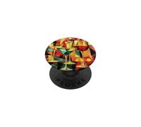 Spiritueux rétro en géométrie PopSockets PopGrip Adhésif