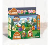 Spiritzohic Argile Autodurcissante Enfant de Pâques, Argile autodurcissante Pâte à Modeler Magique, Pâte a Modeler de Pâques, Air Dry Clay pour Enfants, Cadeau pour Garçons et Filles de 3 à 12 Ans