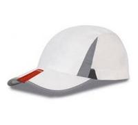 Spiro - Casquette de sport à bandes réfléchissantes - Adulte unisexe (Taille unique) (Blanc/Noir) - UTPC2308 Blanc/Noir G