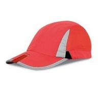 Spiro - Casquette de sport à bandes réfléchissantes - Adulte unisexe (Taille unique) (Bleu marine/Blanc) - UTPC2308 Bleu Marine/Blanc G