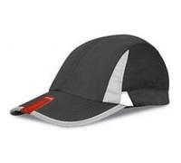 Spiro - Casquette de sport à bandes réfléchissantes - Adulte unisexe (Taille unique) (Noir/Blanc) - UTPC2308 Noir/Blanc G