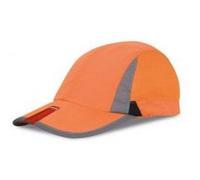 Spiro - Casquette de sport à bandes réfléchissantes - Adulte unisexe (Taille unique) (Orange/Noir) - UTPC2308 Orange/Noir G