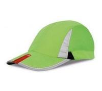 Spiro - Casquette de sport à bandes réfléchissantes - Adulte unisexe (Taille unique) (Vert/Noir) - UTPC2308 Vert/Noir G