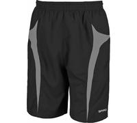 Spiro Hommes Micro-Team Short de sport / Pantalon de sport RW1478 (2XL) (Noir/Gris)