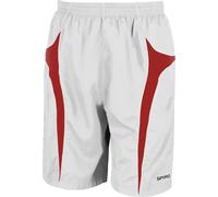 Spiro Hommes Micro-Team Short de sport / Pantalon de sport RW1478 (Large) (Blanc/Rouge)