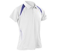 Spiro - Polo Sport à Manches Courtes - Homme (3XL) (Blanc/Bleu Marine)