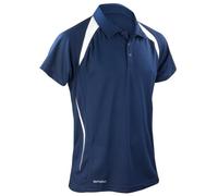 Spiro - Polo sport à manches courtes - Homme (4XL) (Bleu marine/Blanc)