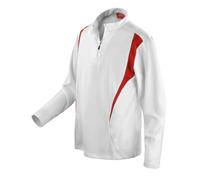 SPIRO Respirant Manches Longues Polyester Fermeture Cou Procès Entraînement Haut