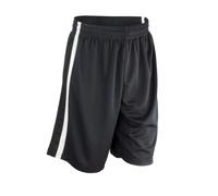Spiro Short Basket Léger Respirant Coupe Lâche Jambe Longue Noir/Blanc