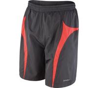 Spiro - Short "Team" pour hommes/femmes unie PC7304 (S) (Noir/Rouge)