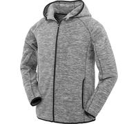Spiro - Sweat à capuche avec fermeture éclair sur toute la longueur pour hommes - Fitness BC5346 (XXL) (Gris/Noir)