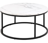 Spiro table basse Ø80cm marbre blanc.
