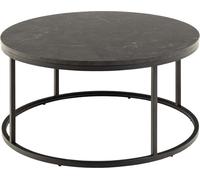 Spiro table basse Ø80cm marbre noir.