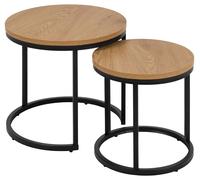 Spiro Tables gigognes, 2 pces, finition chêne sauvage.