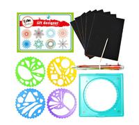 Spirographe, règle de courbe géométrique, pochoir en spirale, papeterie d'art, jouet de dessin, ensemble d'accessoires