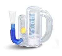 Spiromètre d'incitation pour les poumons, capacité de 5000 ml pour une inhalation profonde, matériau PC durable de qualité médicale | Indicateur de flux d'air pour une pratique d'inhalation constante
