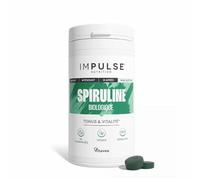 Spiruline bio - 100% pure - Energie, Fer & Antioxydant - Phycocyanine Puissante - Complément alimentaire Récupération & Vitalité - Vegan - 90 comprimés - IMPULSE NUTRITION