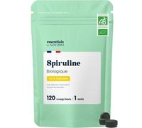 Spiruline Bio 500 mg - Pure et Naturelle, 120 Comprimés - 1 Mois
