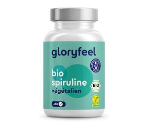 Spiruline BIO 600 Comprimés de 500 mg, 26% de Phycocyanine, 3000mg par Dose, Riche en Protéines & Antioxydants, Super Aliment Essentiel, Fortement Dosée, 100% Végétalien, Sans Additifs