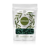 Spiruline BIO En Comprimés. 3000mg > Dose Maximale. (300 unités) 100% Algues Spiruline De Pureté Maximale Antioxydante. Naturel Et Sans Additifs | Détox/Satiant/Vegan. Pilule De Super Aliment.