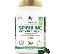 Spiruline BIO | Extra Forte, 4500mg / jour | Séchée à froid | 400 comprimés
