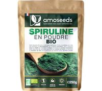 Spiruline en poudre BIO 250G | Naturelle et Pure | Riche en protéines, fer | Énergie, Sport, Immunité | Sans OGM, sans Conservateurs | Qualité Supérieure