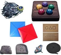 SpirWoRchlan Gonggi Jeu coréen Squid Gamess Jeu Traditionnel Jeu Folk Coréen Ensembles de Gonggi Pierres Famille Voyage Jeu de Fête Jeux de Saint-Valentin Cadeaux D