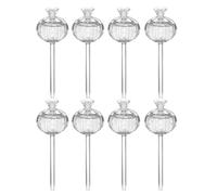 SpirWoRchlan Lot de 8 bulbes d'arrosage en plastique pour plantes d'intérieur et d'extérieur, système d'arrosage automatique pour plantes d'intérieur et d'extérieur Transparent