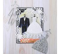 SpirWoRchlan Matrices de découpe pour scrapbooking, gaufrage, scrapbooking, cartes, artisanat, gaufrage, anniversaire, robe de mariage