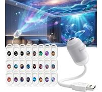SpirWoRchlan Projecteur HD Smart Dynamic 5D Holographique Veilleuse | Projecteur 360 Mini Ocean Galaxy Dream | Veilleuse de projection de ciel étoilé | Lampe étoile Plug-and-Play pour cellule avec 24