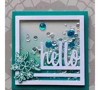 Spirworchlan Scrapbooking matrices de découpe, cadre carré en métal de coupe Dies Pochoirs DIY Album de scrapbooking carte de papier craft Decor gaufrage Meurt Modèle de moule Silver