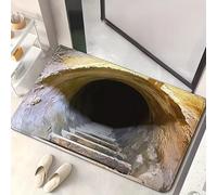 SpirWoRchlan Tapis de porte d'entrée extérieure, sans fond de brique pour salon, piège 3D, illusion visuelle, tapis de sol antidérapant A 50 x 80 cm