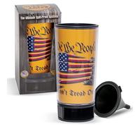 Spit Bud Don't Tread On Me #2 - The Ultimate Spittoon pour mastiquer - Tasse portable avec couvercle, languette anti-déversement, entonnoir anti-déversement, coupe-canette et support - Convient aux porte-gobelets - Contenance : 237 ml - Fabriqué aux États-Unis