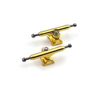 SPITBOARDS 32 mm Fingerboard Pro Trucks, avec Real Lock-Nuts, Single Axis, Hard Kingpins, Uréthane Rubber Ring Bushings, Baseplate Solide, Hangers optimisés, Largeur 32mm (doré)