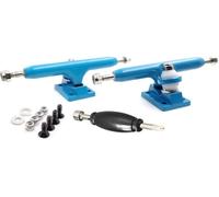 SPITBOARDS 32 mm Fingerboard Pro Trucks, avec Real Lock-Nuts, Single Axis, Hard Kingpins, Uréthane Rubber Ring Bushings, Baseplate Solide, Hangers optimisés, Largeur 32mm (Bleu)