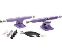 SPITBOARDS 32 mm Fingerboard Pro Trucks, avec Real Lock-Nuts, Single Axis, Hard Kingpins, Uréthane Rubber Ring Bushings, Baseplate Solide, Hangers optimisés, Largeur 32 mm (Violet)