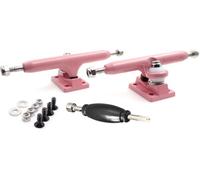 SPITBOARDS 32 mm Fingerboard Pro Trucks, avec Real Lock-Nuts, Single Axis, Hard Kingpins, Uréthane Rubber Ring Bushings, Baseplate Solide, Hangers optimisés, Largeur 32mm (Rose)