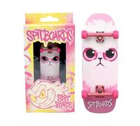 SPITBOARDS 34 mm Fingerboard Oldschool Cruiser Pro Complete Setup, bois pré-assemblé 5 couches, Pro Trucks, roues à roulement en uréthane souple 60D, graphiques réels, ruban en mousse laser « Pink Cat