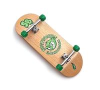 SPITBOARDS 34 mm x 96 mm Pro Fingerboard Set (Complete) | Real Wood Deck (5 Couches) | Pro Trucks avec Bushings Pivots | Polyuréthane Pro Wheels | Real Ball Bearings | Emblème Rond (Version Bois)