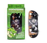 SPITBOARDS 34 mm x 96 mm Pro Fingerboard Set-Up (complète) | Planche en bois véritable | Pro Trucks avec écrous de verrouillage et bushings Pro | Roues Pro en polyuréthane avec roulements | Grim
