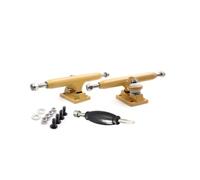 SPITBOARDS Fingerboard Pro Trucks by Real Lock Nuts, joint torique en caoutchouc, bushings en uréthane optimisé, largeur 34 mm, pour tuning et assemblage de fingerboard (jaune)