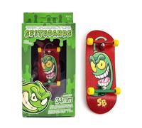 SPITBOARDS Jeu de touches Pro 34 mm x 96 mm (complet) | Plateau en bois véritable | Trucks Pro avec écrous de verrouillage et bagues professionnelles | Roues Pro en polyuréthane avec roulements | Vert